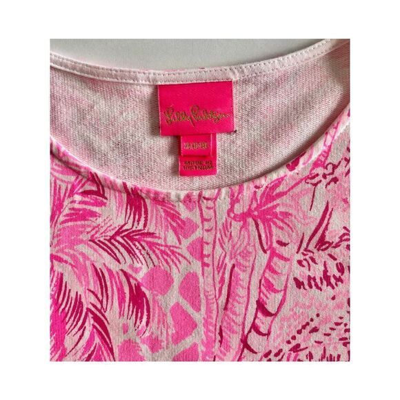 Lilly Pulitzer Kailyn Pink Blossom Palm Beach Paradise Dress Girls Size XL 12-14 - Picture 3 of 11